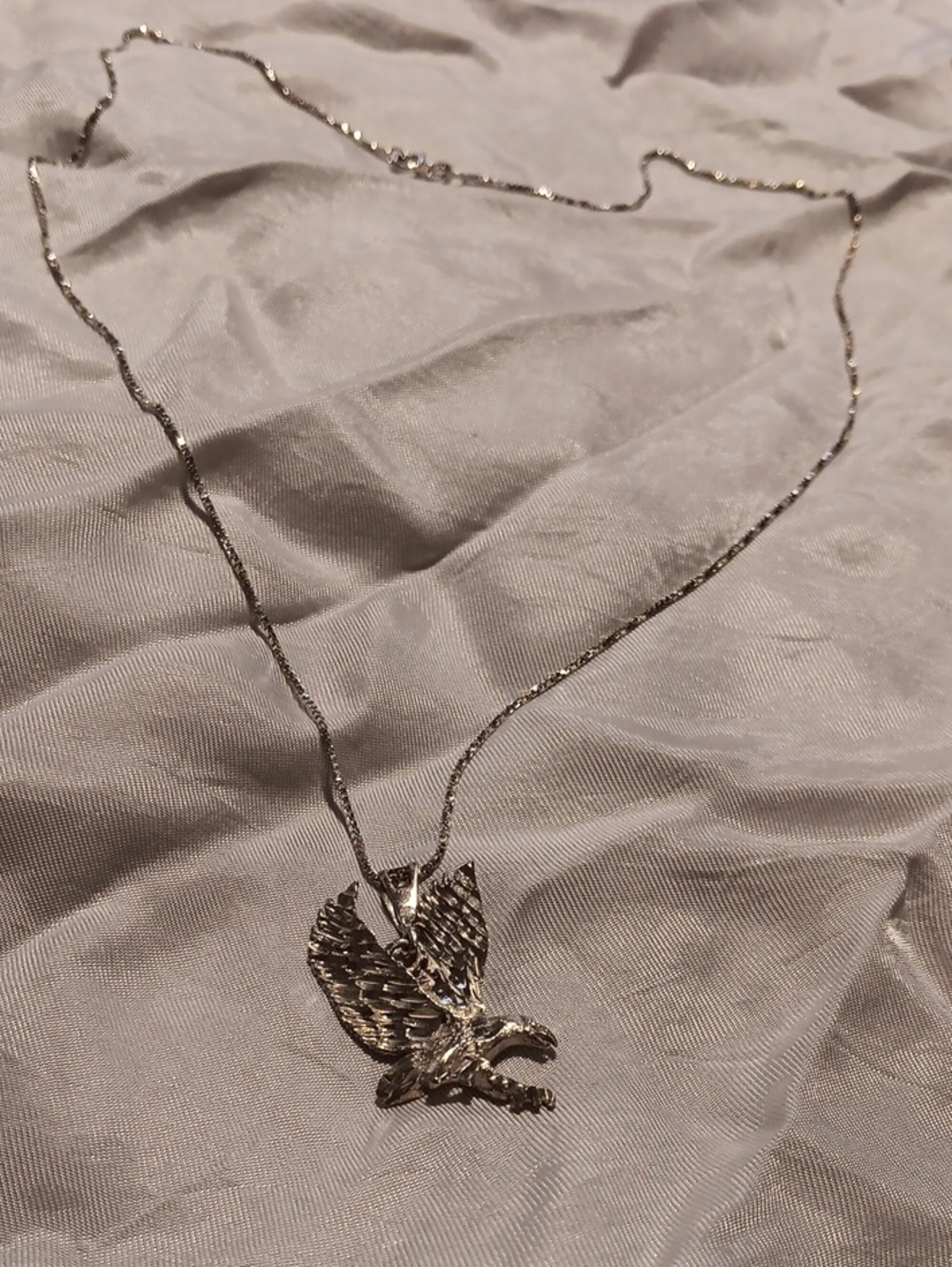 Sterling Silver .925 Eagle Pendant Necklace - Women Jewelry